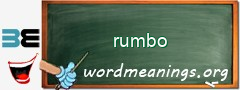 WordMeaning blackboard for rumbo